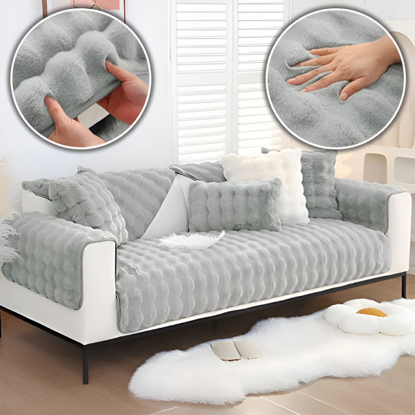 Pluszowy Pokrowiec na Sofę | VELVECO
