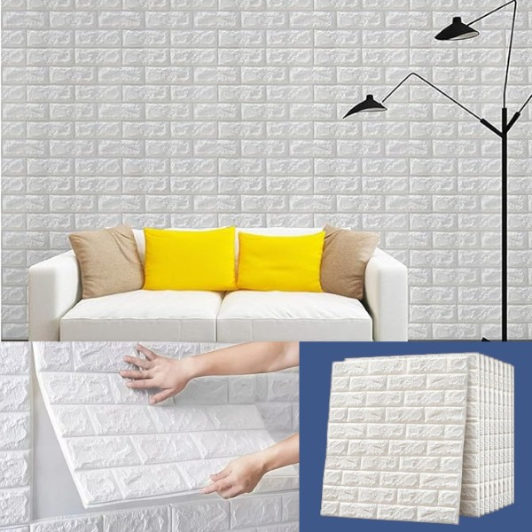 (5 Sztuk) Samoprzylepna Tapeta 3D z Motywem Cegły | BRICKSBY