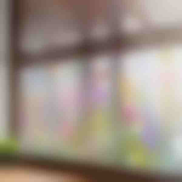 Kolorowa naklejka na okno w kwiaty | FLORASTIK