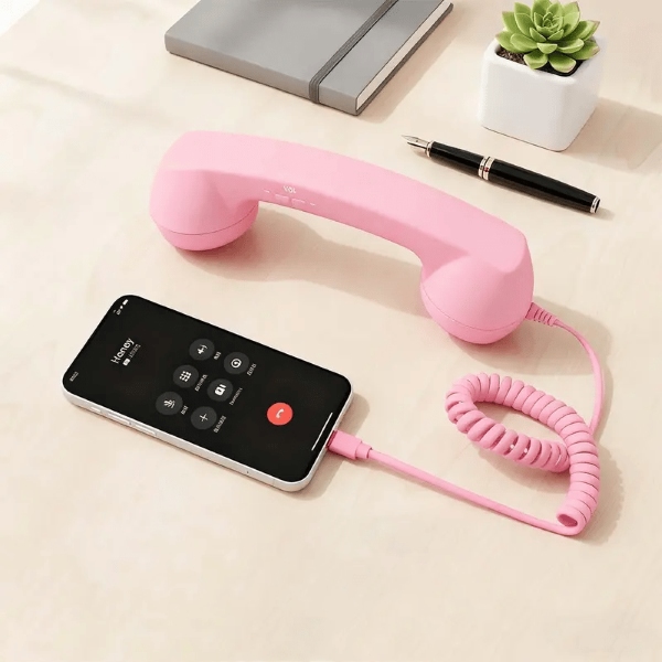 Retro słuchawka telefoniczna - USB-C, bez parowania, bez baterii | RETOTALK